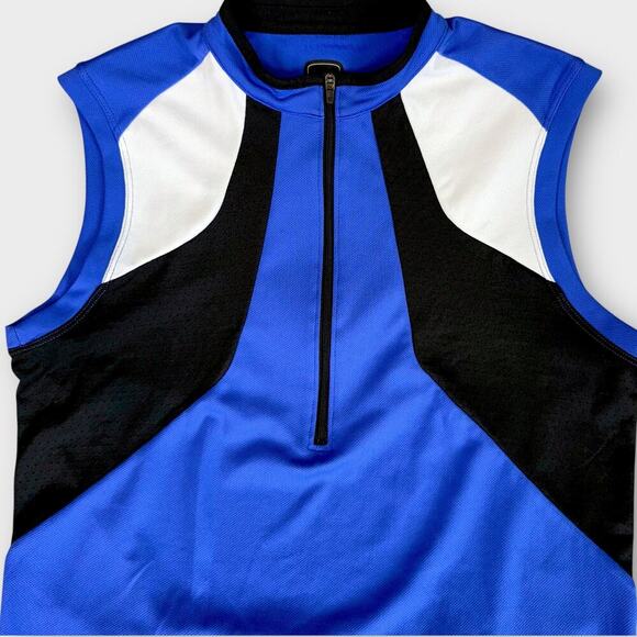 INSPORT Vintage Sleeveless Half Zip Cycling Bike Shirt Jersey Size S Colorblock - Picture 3 of 11